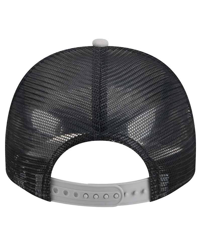 New Era Men's Cream/Navy New York Yankees Banner A-Frame 9FIFTY Trucker Snapback Hat