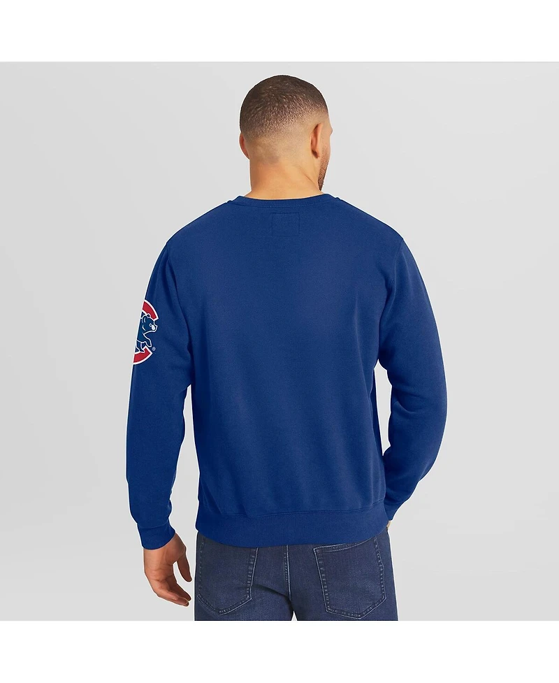 Darius Rucker Collection by Fanatics Men's Royal Chicago Cubs Washed Crew Neck Pullover Sweatshirt