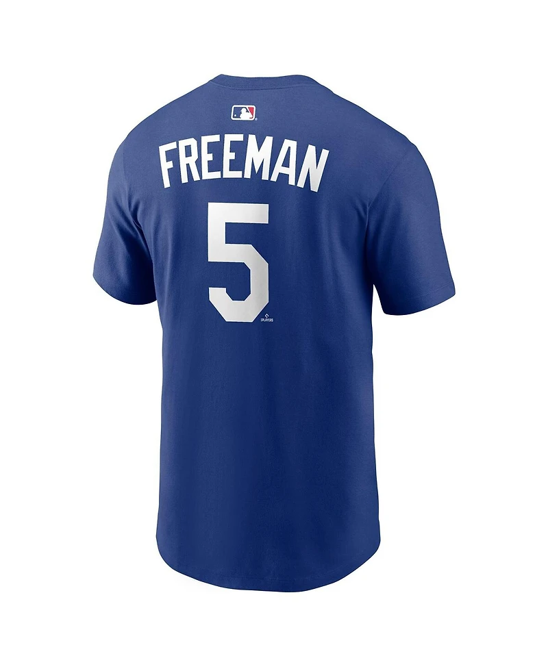 Nike Men's Freddie Freeman Royal Los Angeles Dodgers Home Name Number T-Shirt