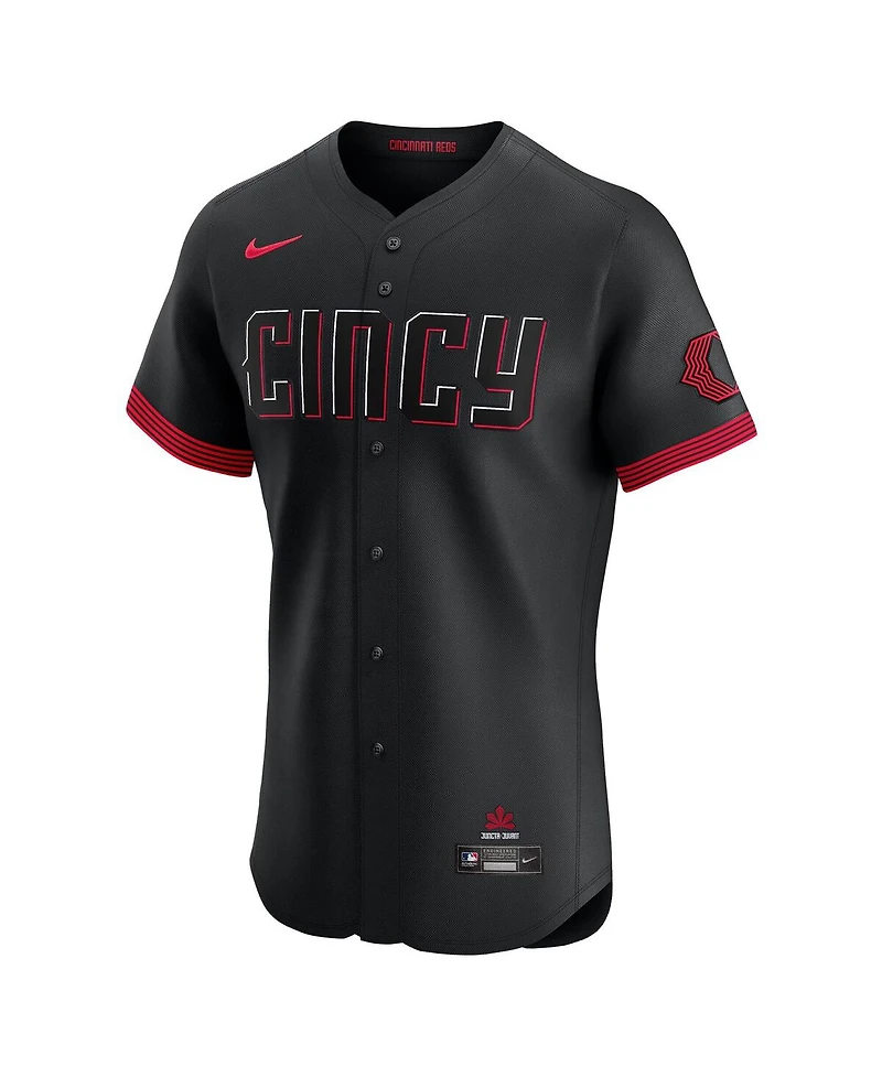 Nike Men's Black Cincinnati Reds City Connect Elite Jersey