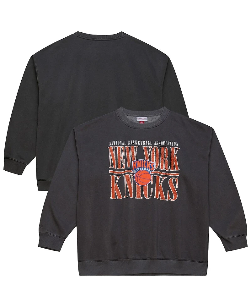 Mitchell & Ness Men's Black New York Knicks Nba Downtown Collection Fleece Sweatshirt