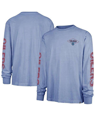 '47 Brand Men's Light Blue Tennessee Oilers Gridiron Classic Teams Cairn Ravine Foundation Throwback Long Sleeve T-Shirt