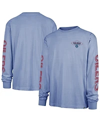 '47 Brand Men's Light Blue Tennessee Oilers Gridiron Classic Teams Cairn Ravine Foundation Throwback Long Sleeve T-Shirt