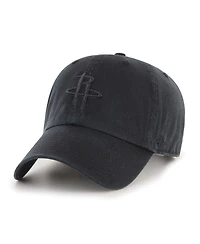'47 Brand Men's Houston Rockets Black on Black Clean Up Adjustable Hat