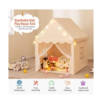 Hongge Kids Playhouse Tent with Star Lights and Mat
