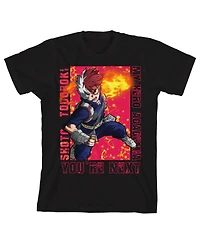 My Hero Academia Boys Shoto Todoroki Fighting Pose Youth Short Sleeve Tee