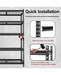 Rainsken 2-Piece 5-Tier Storage Shelves