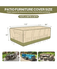 Aoodor Heavy Duty Outdoor Furniture Set Cover