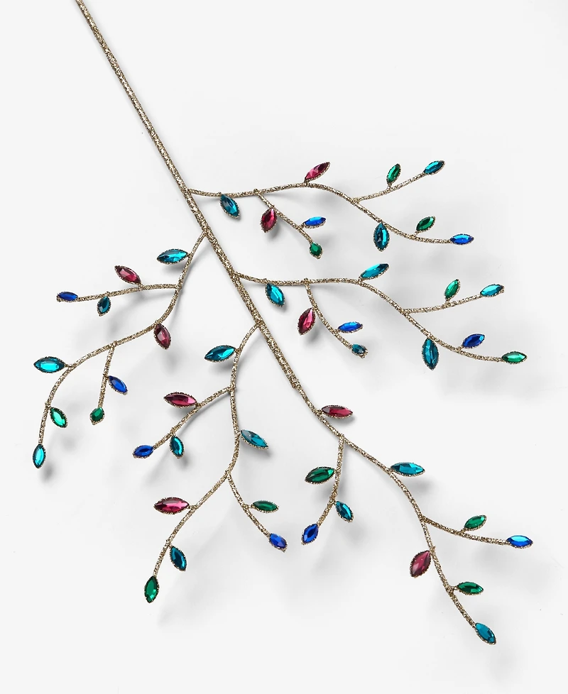 Holiday Lane Peacock Leaves Pick, Macy's Exclusive