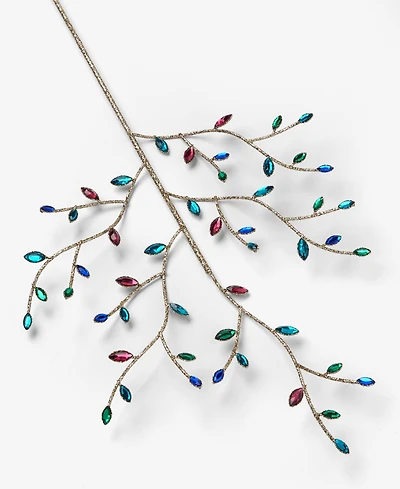 Holiday Lane Peacock Leaves Pick, Macy's Exclusive