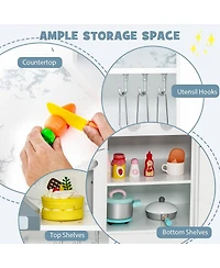 Hongge Kids Corner Pretend Kitchen Playset with Separated Washing Basin