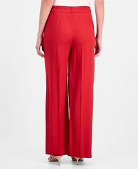 Tahari Asl Women's Mid-Rise Wide Leg Pants