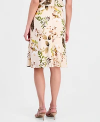 Tahari Asl Petite Side Zip A-Line Skirt