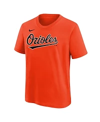 Nike Big Boys and Girls Jackson Holliday Orange Baltimore Orioles Name Number T-Shirt