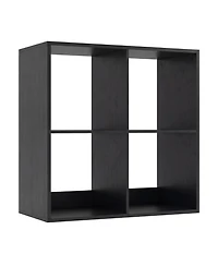 Slickblue 4-Cube Bookcase with Guardrail for Bedroom or Living Room
