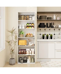 Sugift 6-Tier Bookcase with 6 Open Shelves and Anti-Toppling Kits