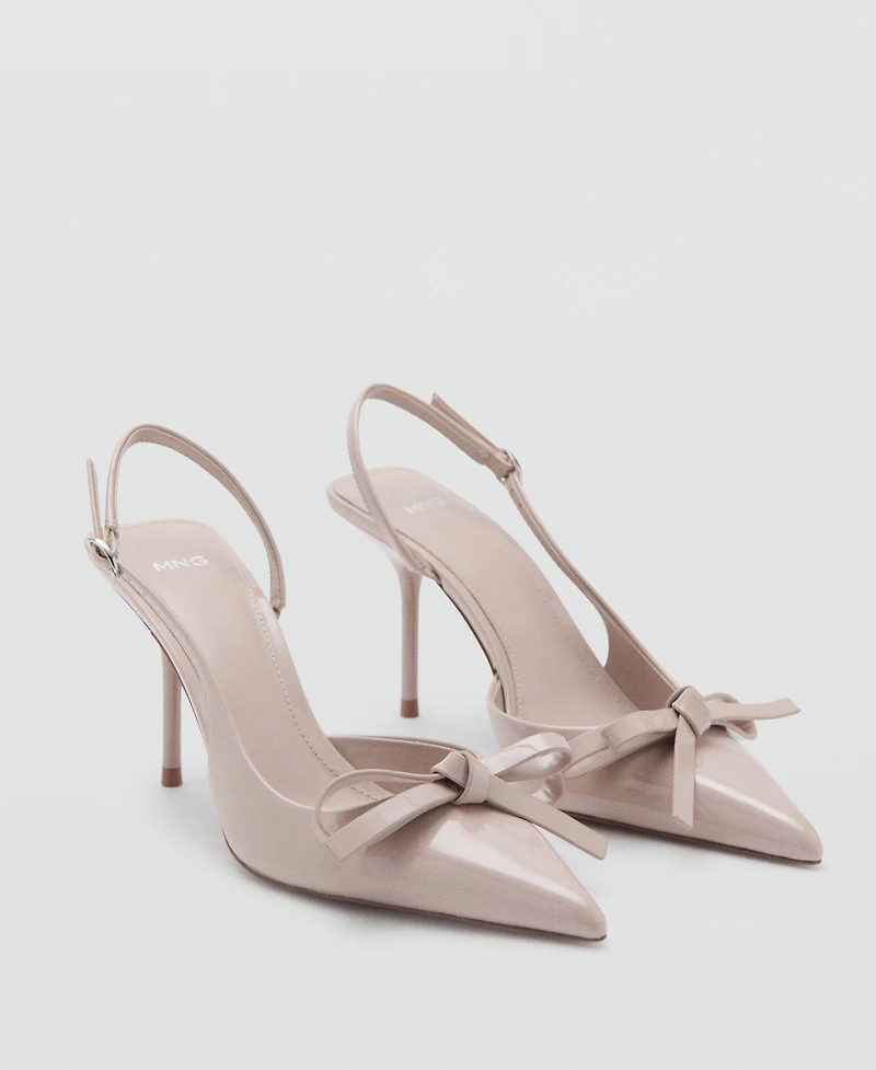 Mango Women's Pointed Toe And Bow High-Heeled Shoes