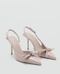 Mango Women's Pointed Toe And Bow High-Heeled Shoes