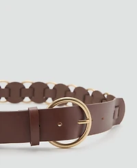 Mango Women's Rounded Buckle Belt