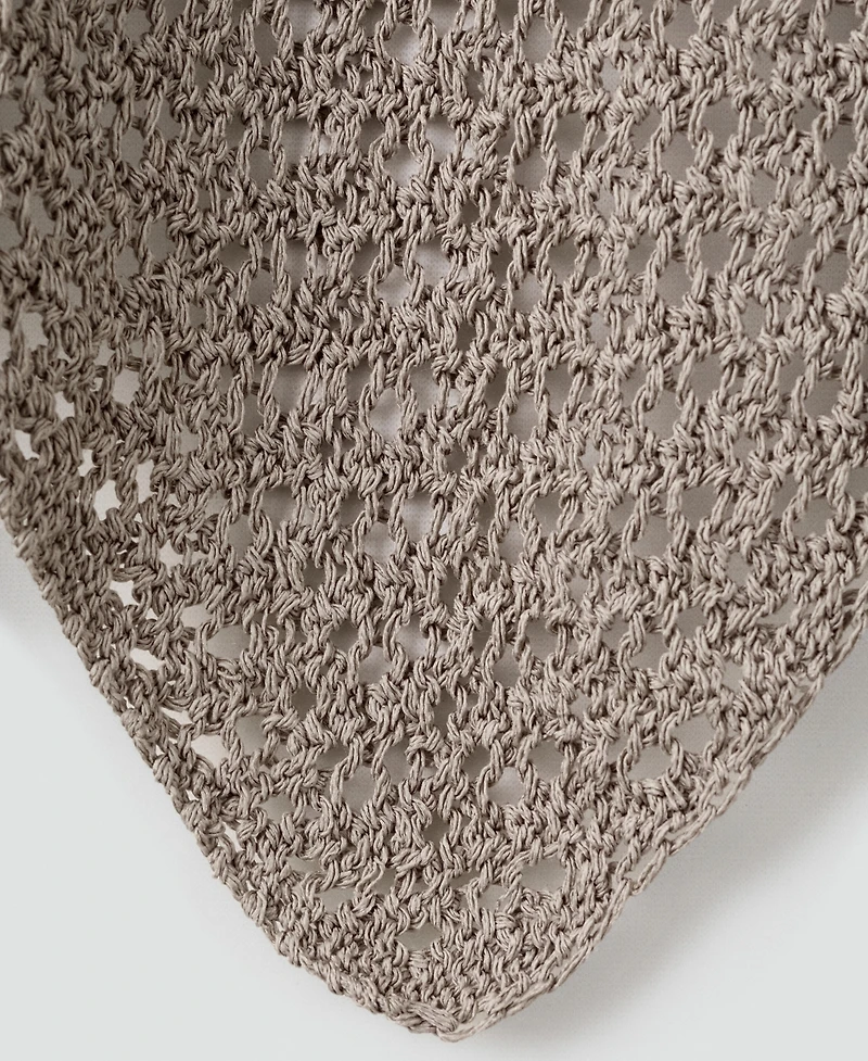 Mango Women's Open-Worked Knit Shawl