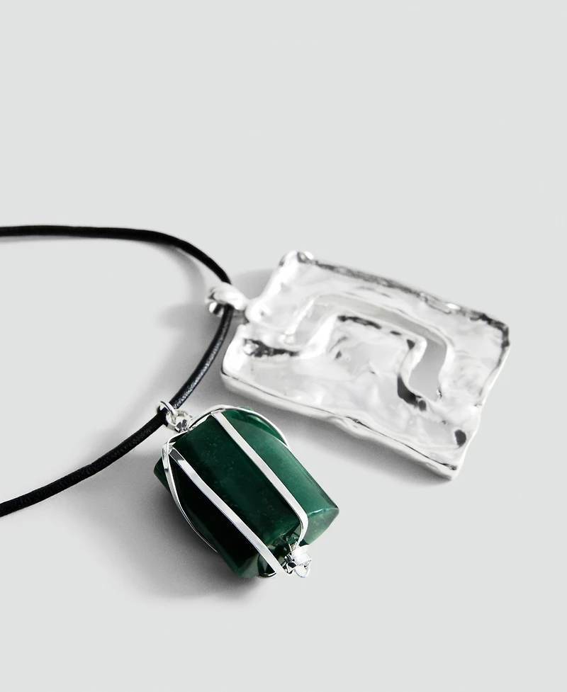 Mango Women's Semi-Precious Stone Combination Necklace
