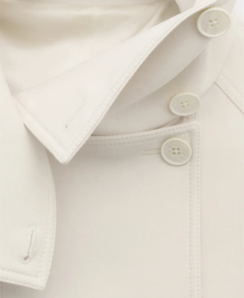 Mango Women's Pockets Funnel Neck Parka