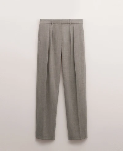 Mango Women's Low-Rise Wool Pants