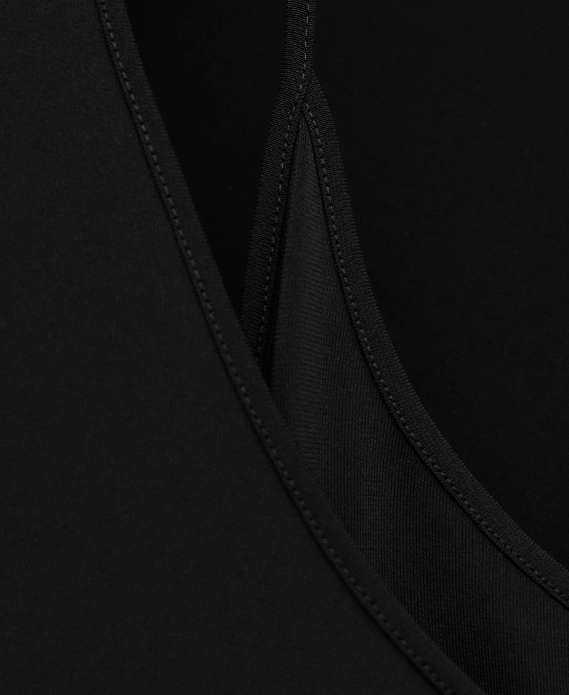 Mango Women's Combined Fine-Knit Collar Dress