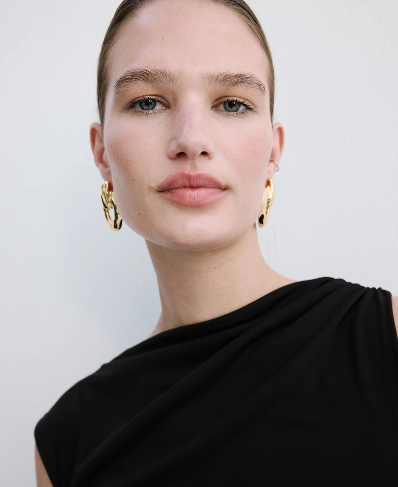 Mango Women's Asymmetrical Flared Dress