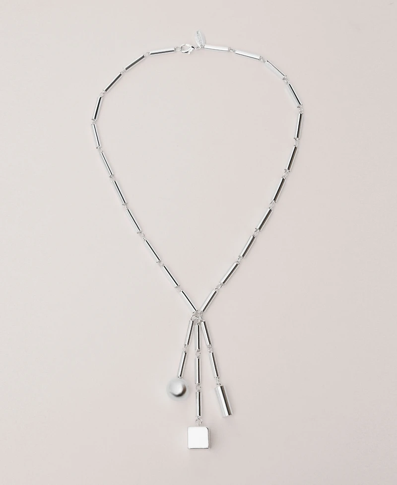 Mango Women's Metal Pieces Pendant Necklace