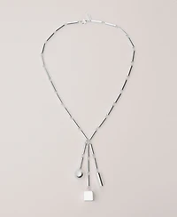 Mango Women's Metal Pieces Pendant Necklace