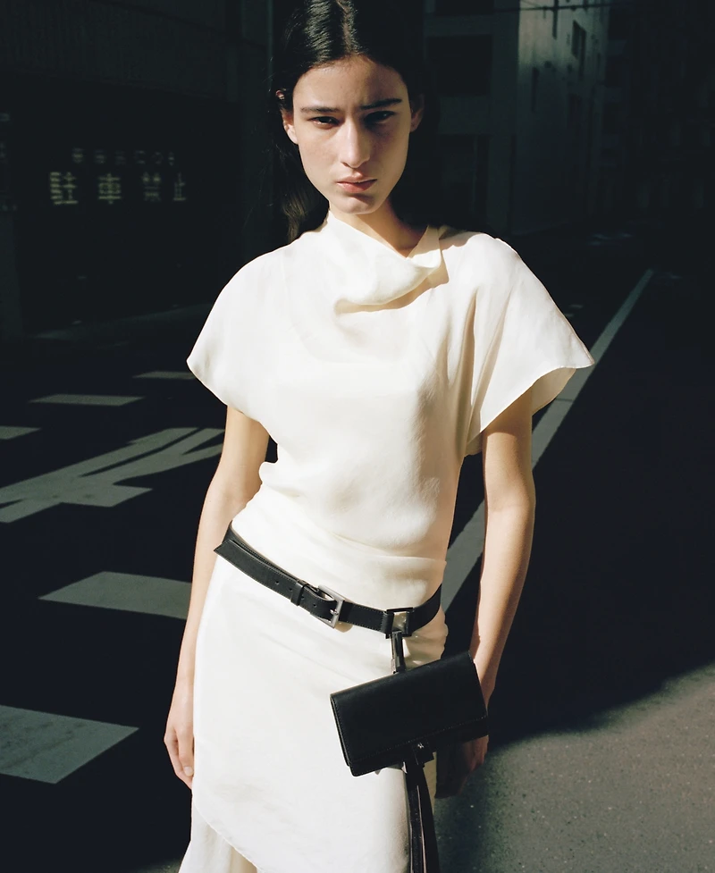 Mango Women's Matching Scarf Lyocell Dress