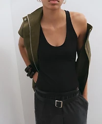 Mango Women's Open Back Fitted Bodysuit