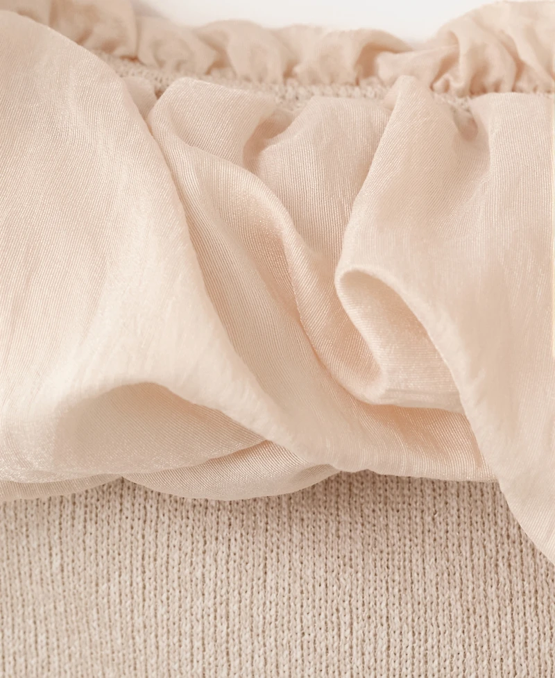 Mango Women's Strapless Knitted Top