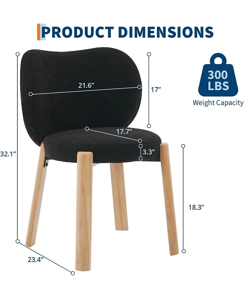 gaomon Makeup Chair Comfy Accent Chair,Plush Teddy Fabric,Cute Vanity for Home Office,Bedroom,Dressing Room