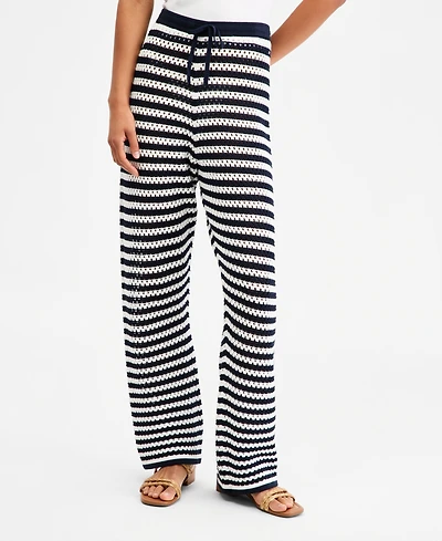 Tommy Hilfiger Women's Crochet Knitted Pants