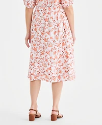 Style & Co Women's Printed Cotton Gauze Pull-On Midi Skirt, Macy's Exclusive