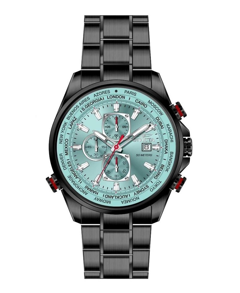 Invicta Men's 50498 Aviator Quartz VD57 Tiffany Blue Dial Watch