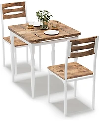 gaomon 3-Piece Farmhouse Dining Table Set, Table and Chairs for 2, Kitchen & Apartment Dining Furniture