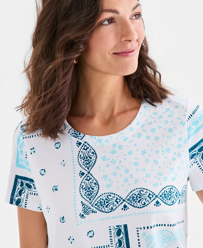 Style & Co Petite Short-Sleeve Crewneck T-Shirt, Macy's Exclusive