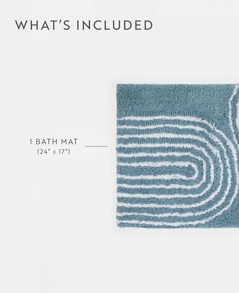 ienjoy Home Modern Cotton Bath Mat, 24" x 17"