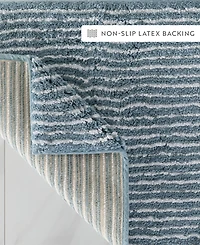 ienjoy Home Pinstripe Cotton Bath Mat, 34" x 21"
