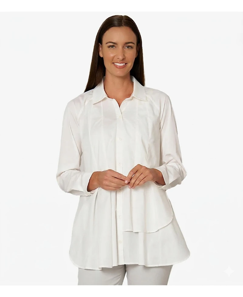 Stella Carakasi Women's Button-Front Shirt Top Sensation Tunic
