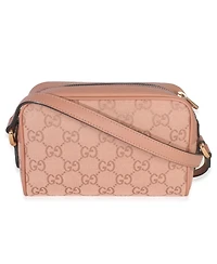Pre-Owned Gucci Pink Gg Canvas Mini Ophidia Shoulder Bag