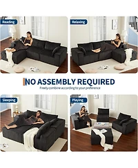 gaomon Couches for Living Room,108 Inch Boneless CouchOversized Modular Sectional Sofas for Living Room, Cloud Sectional Couch