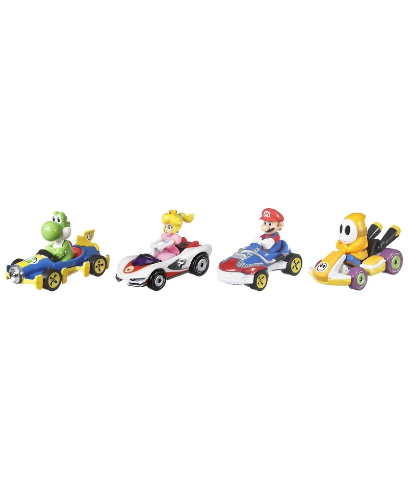 Hot Wheels Mario Kart Vehicle 4-Pack Set