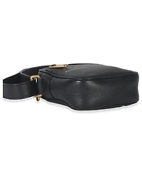 Pre-Owned Gucci Black Pebbled Calfskin Vintage Logo Messenger Bag