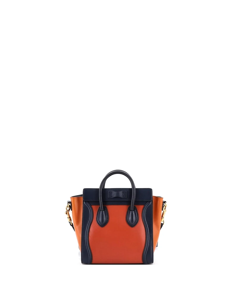 Pre-Owned Celine Nano Tricolor Luggage Bag Leather