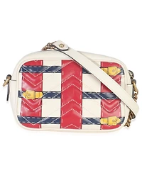 Pre-Owned Gucci Trompe L'Oeil Print Calfskin Matelasse Small Gg Marmont Camera Bag