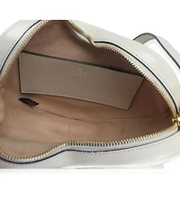 Pre-Owned Gucci Creme Matelasse Calfskin Diagonal Mini Interlocking G Heart Bag